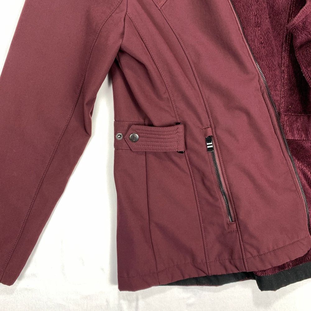 Zeroxposur Womens Water Resistant Warm Rain Jacket Plum Womens Medium Soft Shell - Picture 8 of 15